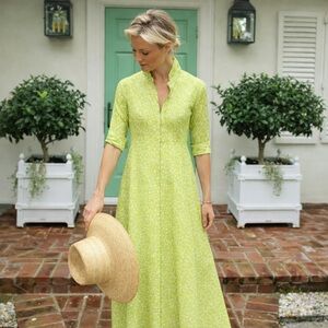 Julia Amory Palm Beach JA Shirt Dress Pear $225. Excellent Size XL